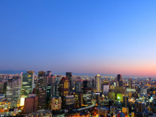 夜景の空撮